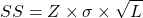 \[ SS = Z \times \sigma \times \sqrt{L} \]