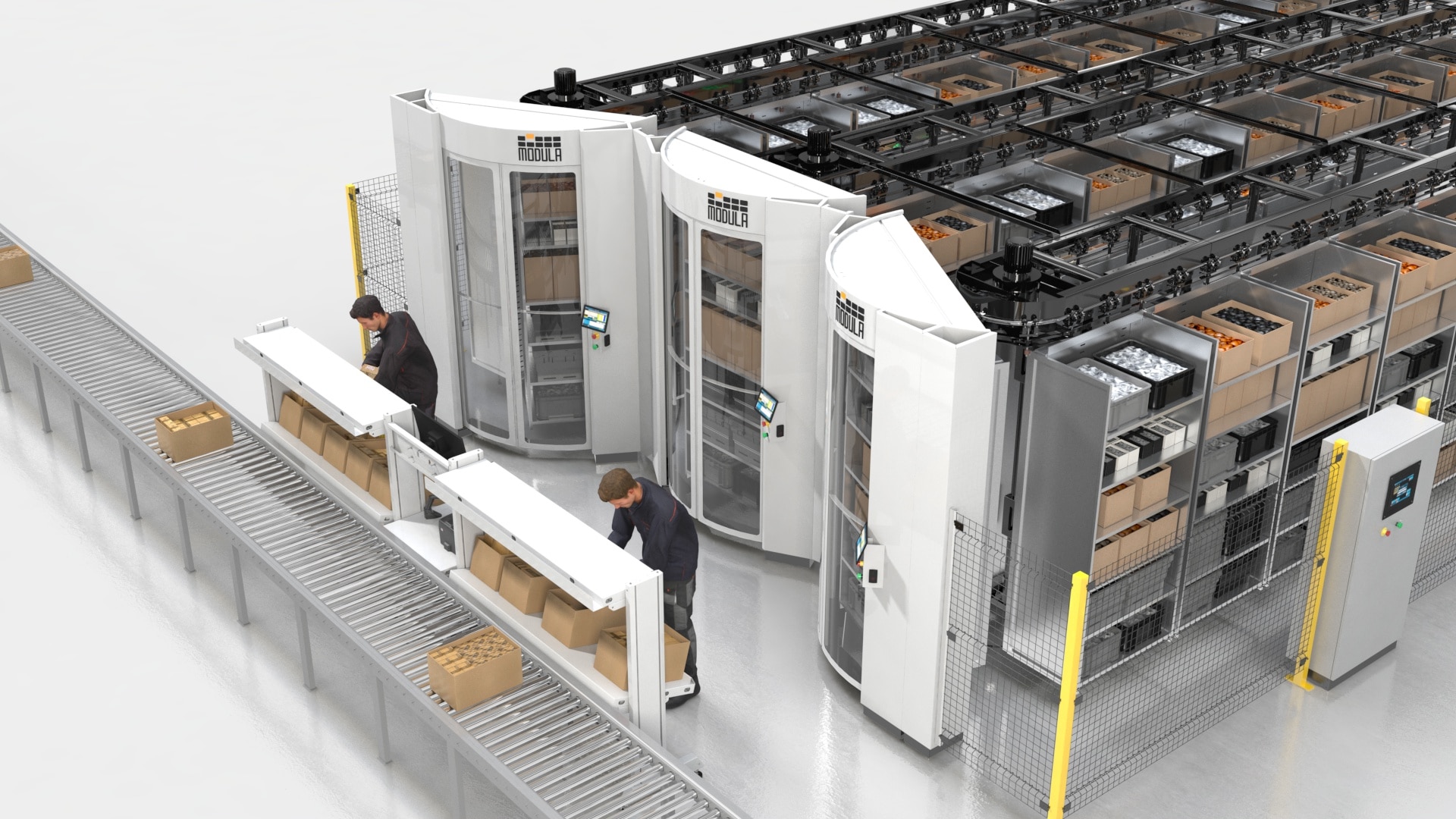 horizontal carousels with batch picking