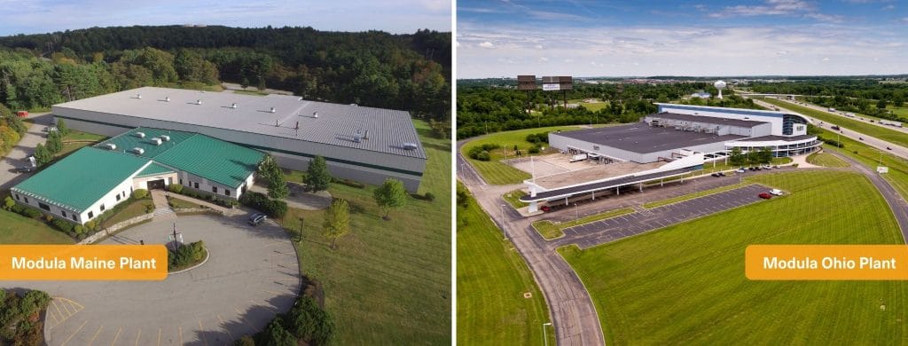 Modula production plants in Maine and Ohio