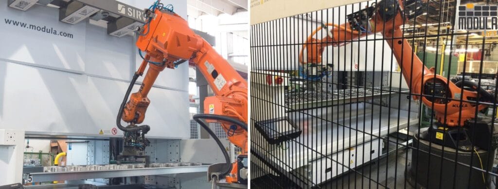automated storage and retrieval systems integrated with robots