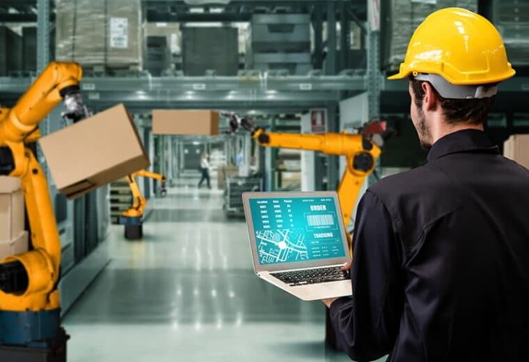 Automated warehouse with digital technology​