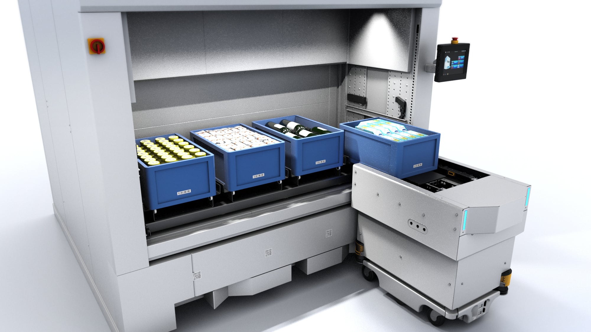 Modula Integration with Autonomous Mobile Robots (AMRs): Fully Automated Case Picking