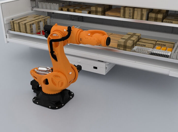 Modula Robotics Integrations - Modula integrated with a Robotics arm