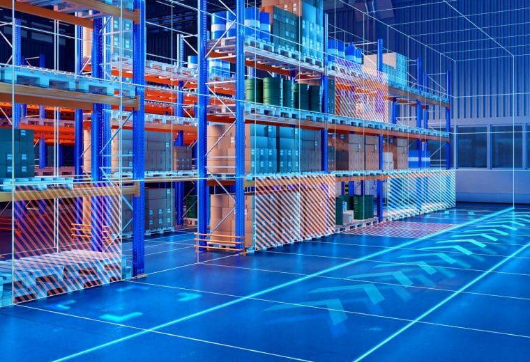 A smart warehouse with advanced warehouse systems
