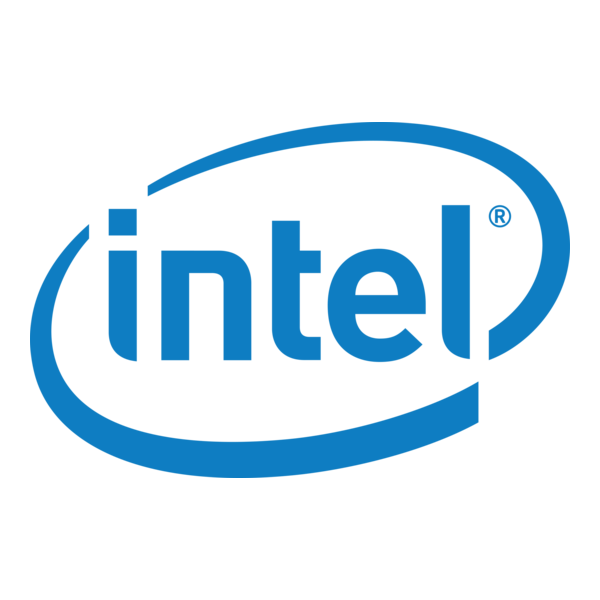 Intel logo in blue with a swoosh, reflecting innovation in Automation Solutions for the Manufacturing Industry on a white background.