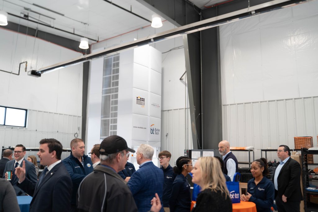 Cutting ceremony for the new Butler Tech Aviation Center at Middletown Regional Airport.