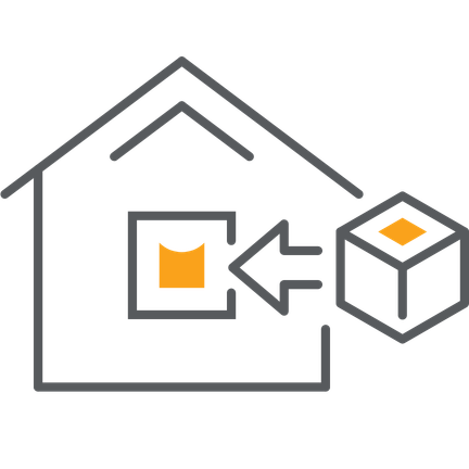 Icon to represent the process of receiving goods in a Warehouse Inventory