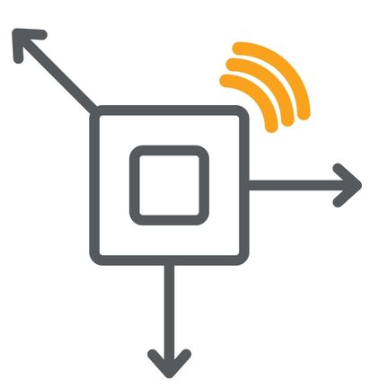 Warehouse Robotics Technology Icon for sensors and cameras